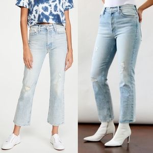 MOTHER The Tripper Ultra High-Rise Cropped Jeans